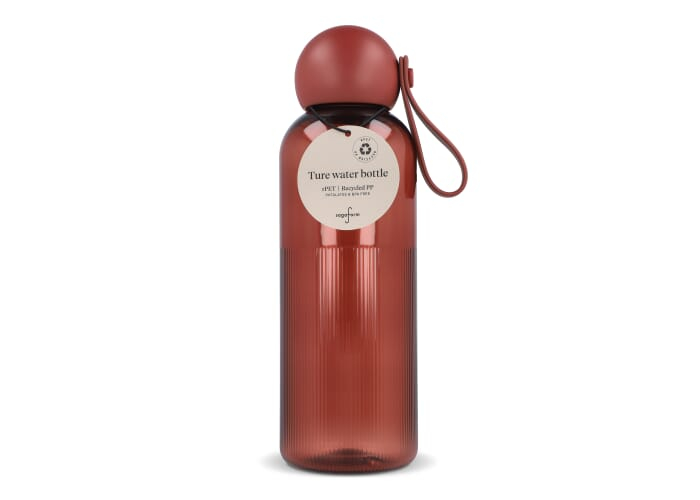 Bouteille personnalisée rPET 600ml Ture Sagaform Transparent Bordeaux